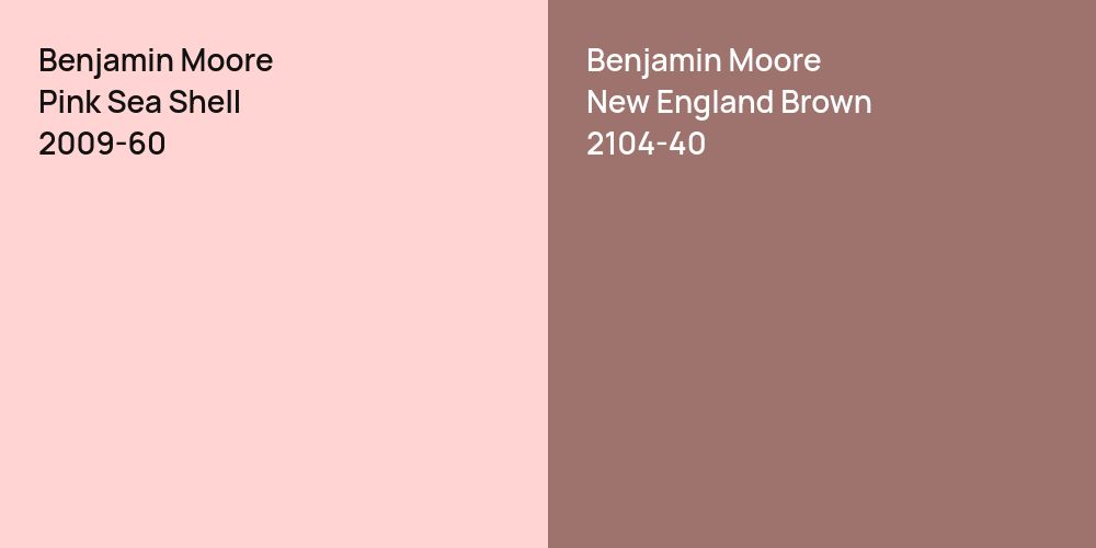 Benjamin Moore Pink Sea Shell vs. Benjamin Moore New England Brown