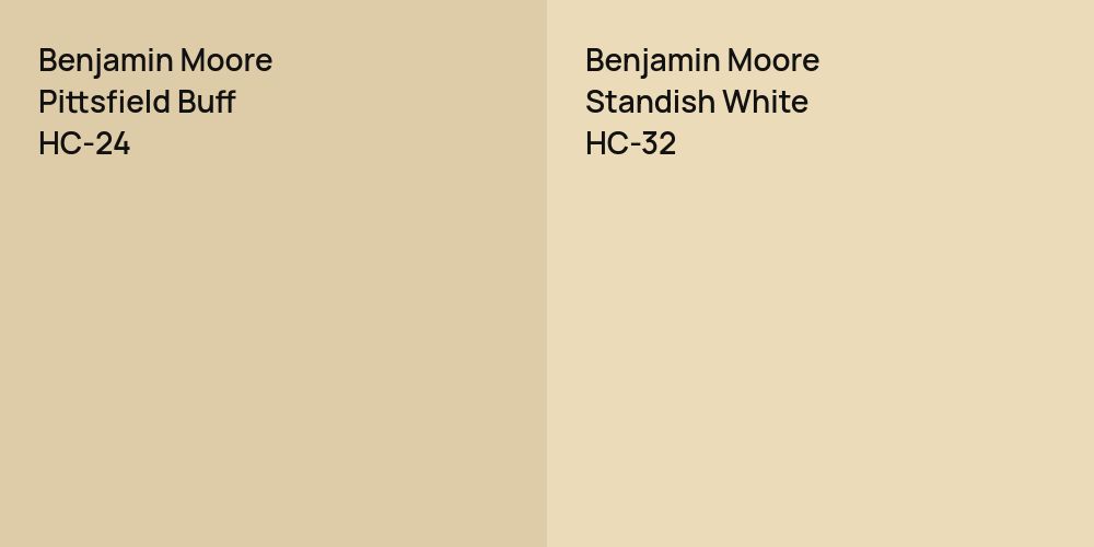 Benjamin Moore Pittsfield Buff vs. Benjamin Moore Standish White