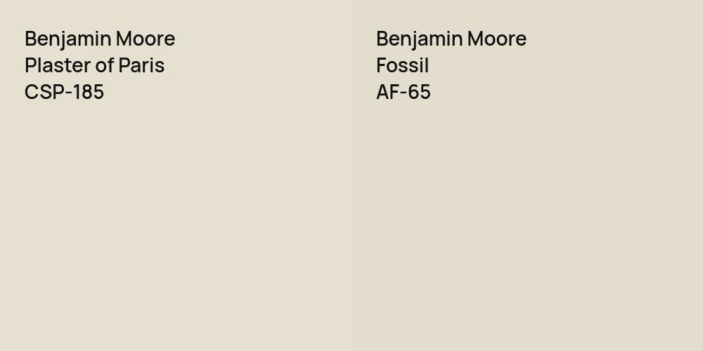 Benjamin Moore Plaster of Paris vs. Benjamin Moore Fossil