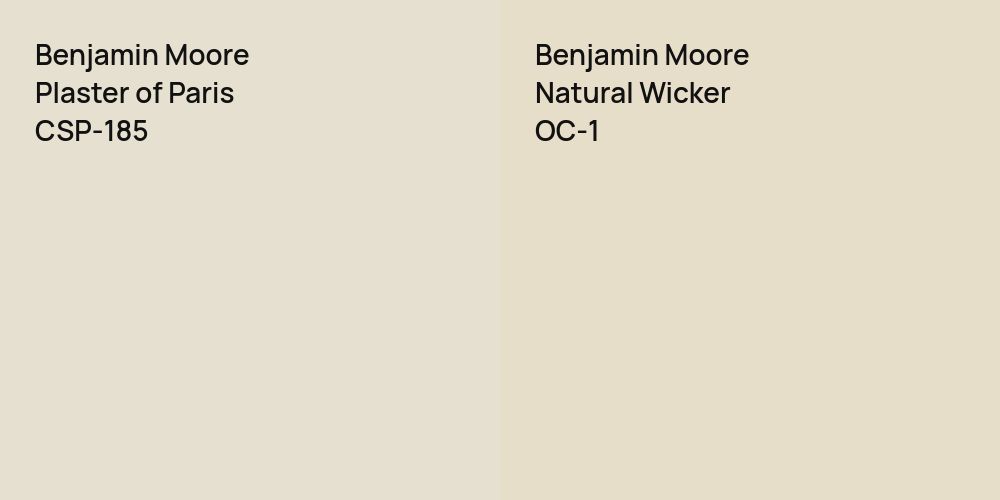 Benjamin Moore Plaster of Paris vs. Benjamin Moore Natural Wicker