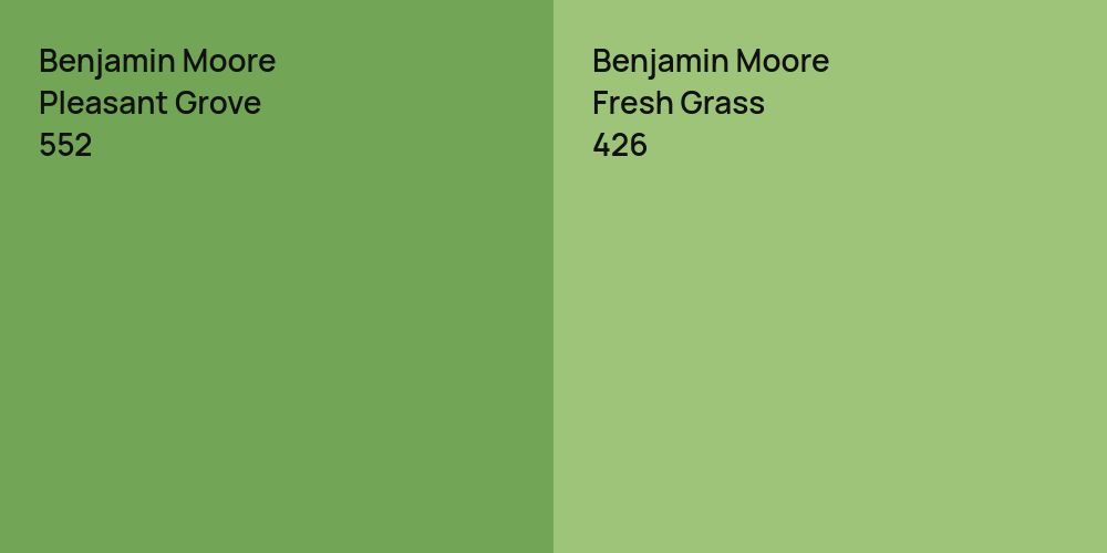 Benjamin Moore Pleasant Grove vs. Benjamin Moore Fresh Grass