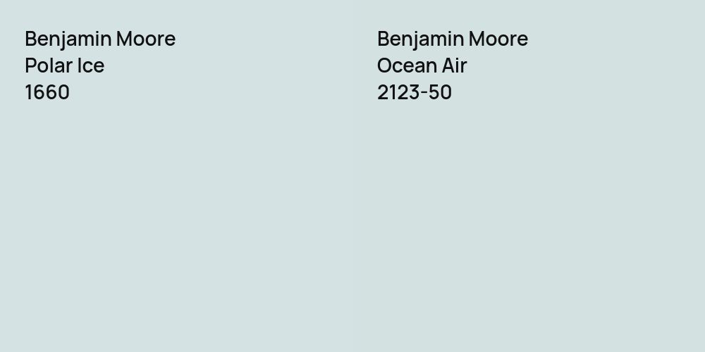 Benjamin Moore Polar Ice vs. Benjamin Moore Ocean Air