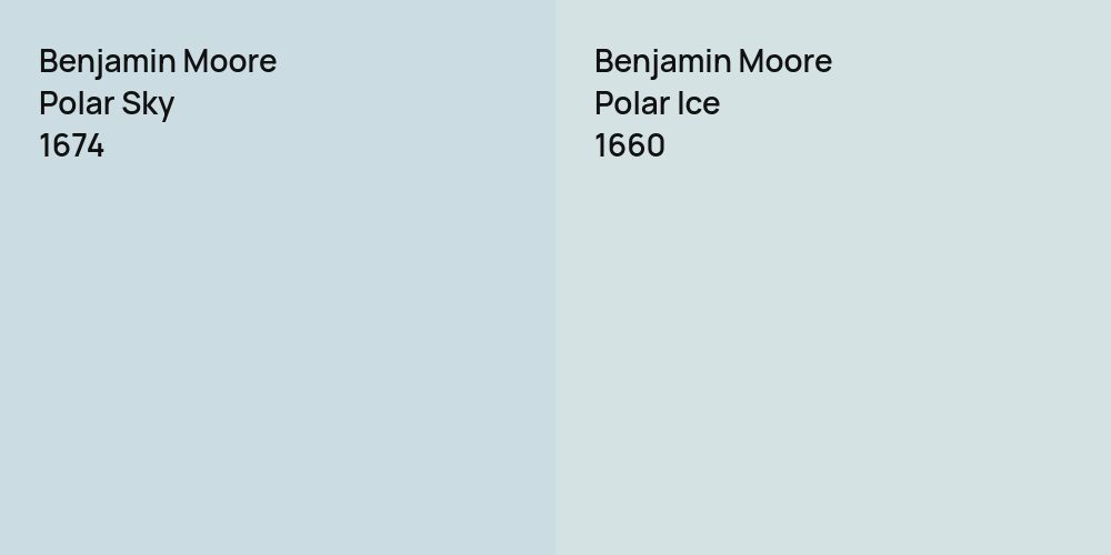 Benjamin Moore Polar Sky vs. Benjamin Moore Polar Ice