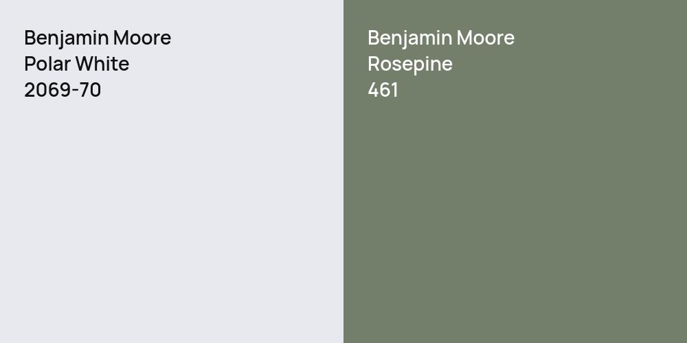 Benjamin Moore Polar White vs. Benjamin Moore Rosepine