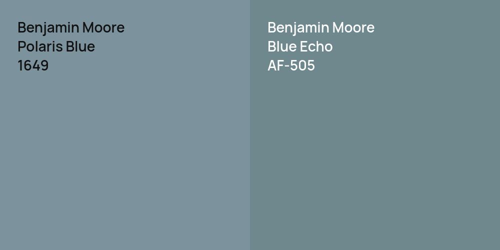 Benjamin Moore Polaris Blue vs. Benjamin Moore Blue Echo