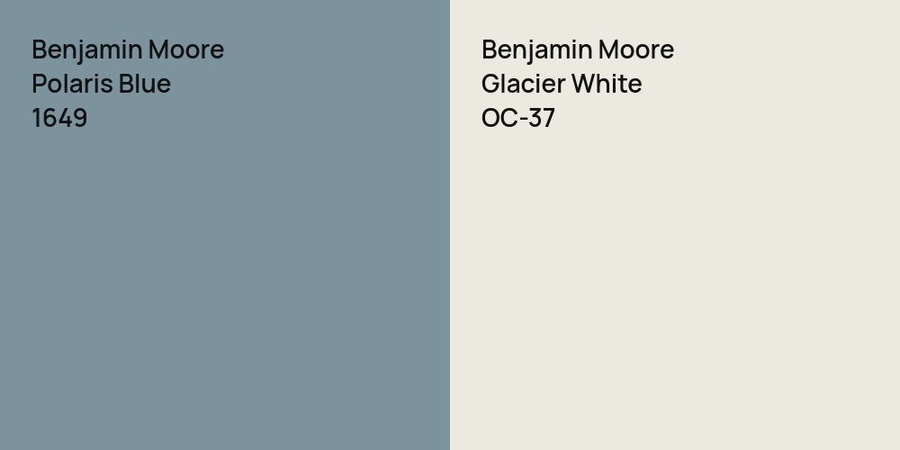 Benjamin Moore Polaris Blue vs. Benjamin Moore Glacier White