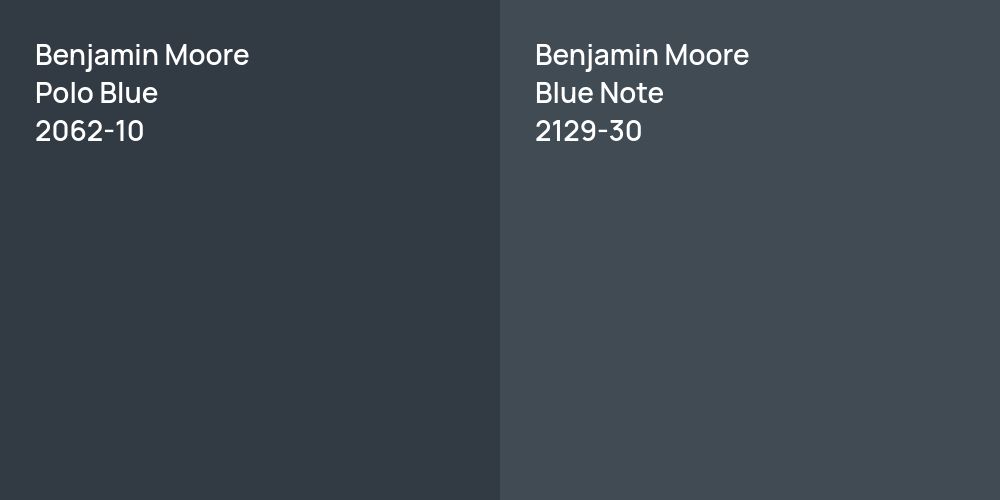 Benjamin Moore Polo Blue vs. Benjamin Moore Blue Note