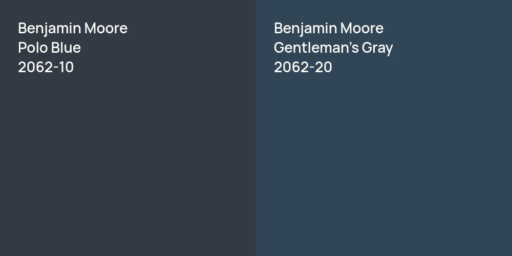 Benjamin Moore Polo Blue vs. Benjamin Moore Gentleman's Gray