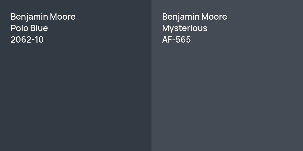 Benjamin Moore Polo Blue vs. Benjamin Moore Mysterious