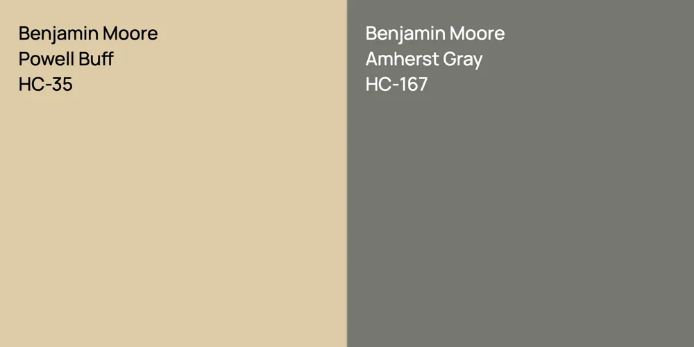 Benjamin Moore Powell Buff vs. Benjamin Moore Amherst Gray