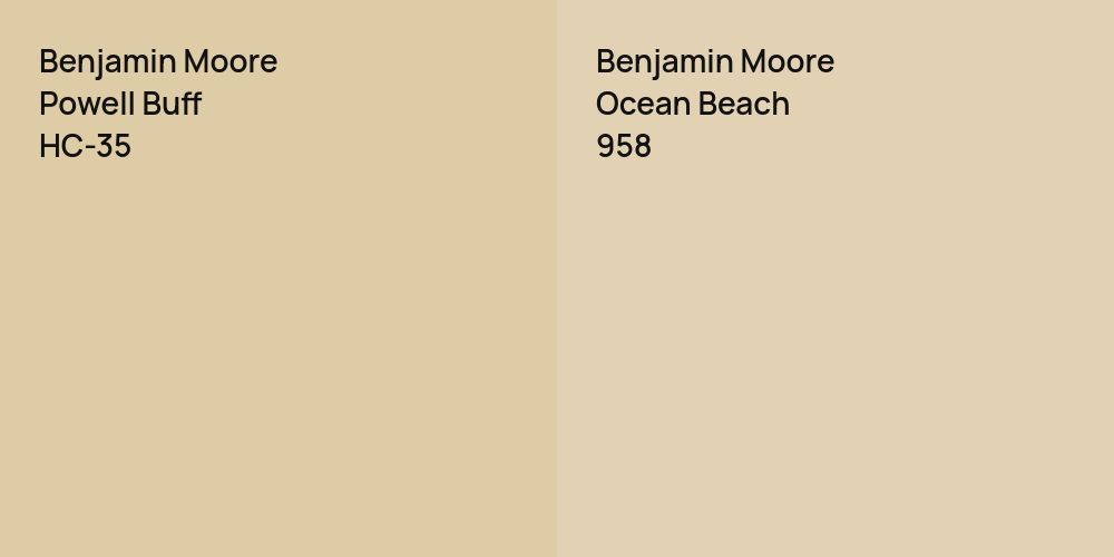 Benjamin Moore Powell Buff vs. Benjamin Moore Ocean Beach