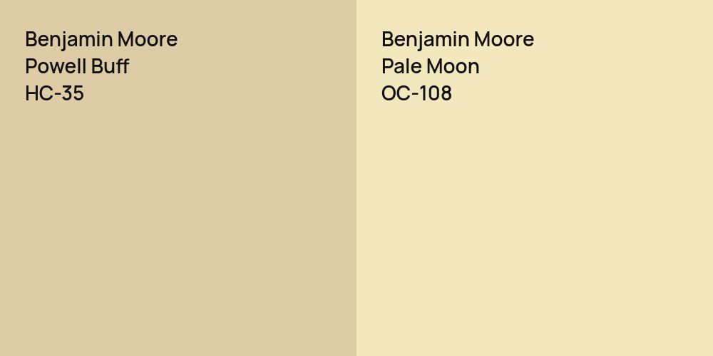 Benjamin Moore Powell Buff vs. Benjamin Moore Pale Moon