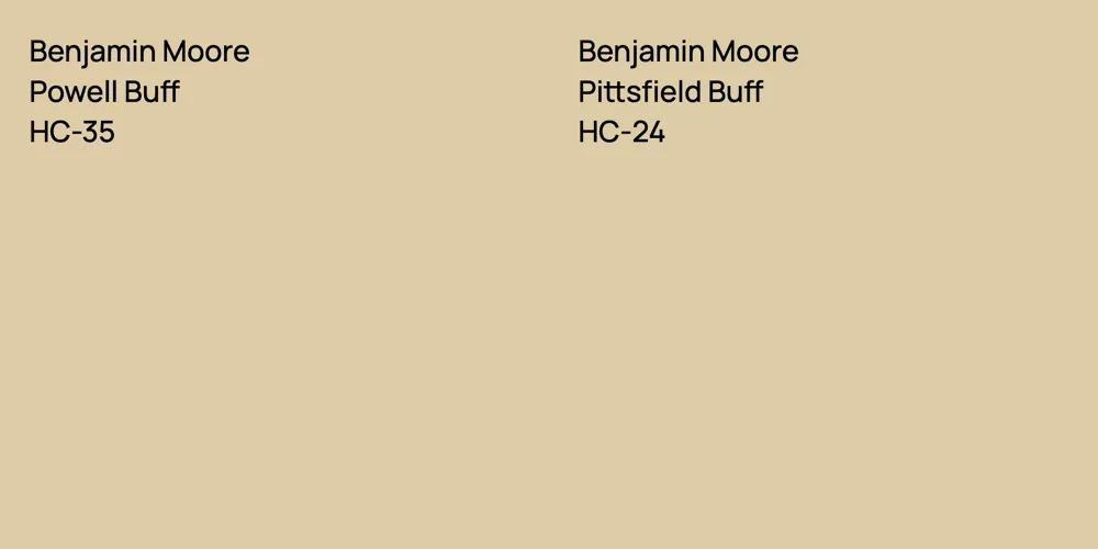 Benjamin Moore Powell Buff vs. Benjamin Moore Pittsfield Buff