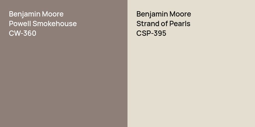 Benjamin Moore Powell Smokehouse vs. Benjamin Moore Strand of Pearls