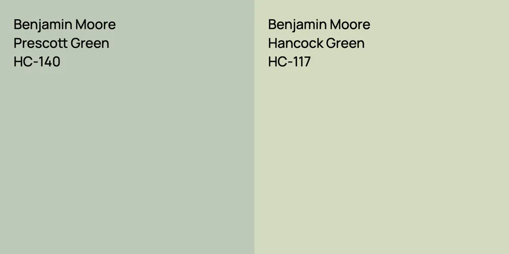 Benjamin Moore Prescott Green vs. Benjamin Moore Hancock Green