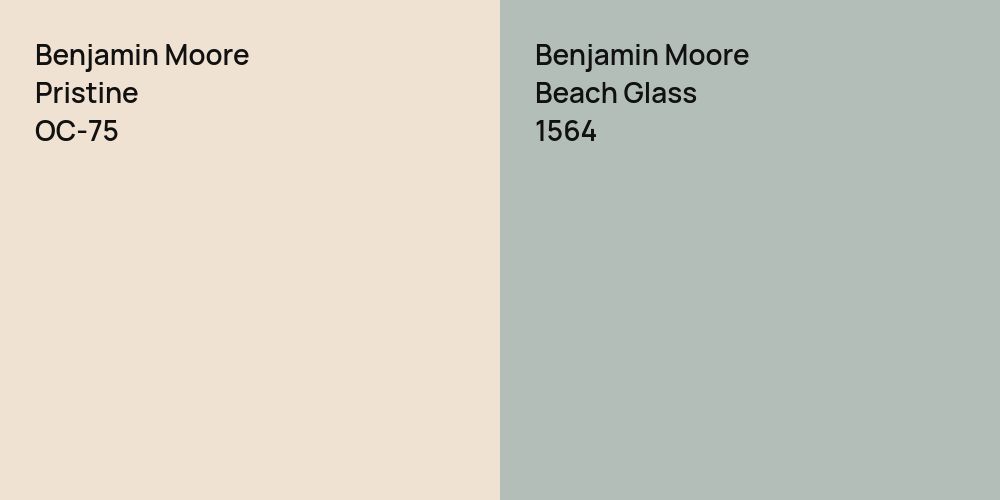 Benjamin Moore Pristine vs. Benjamin Moore Beach Glass