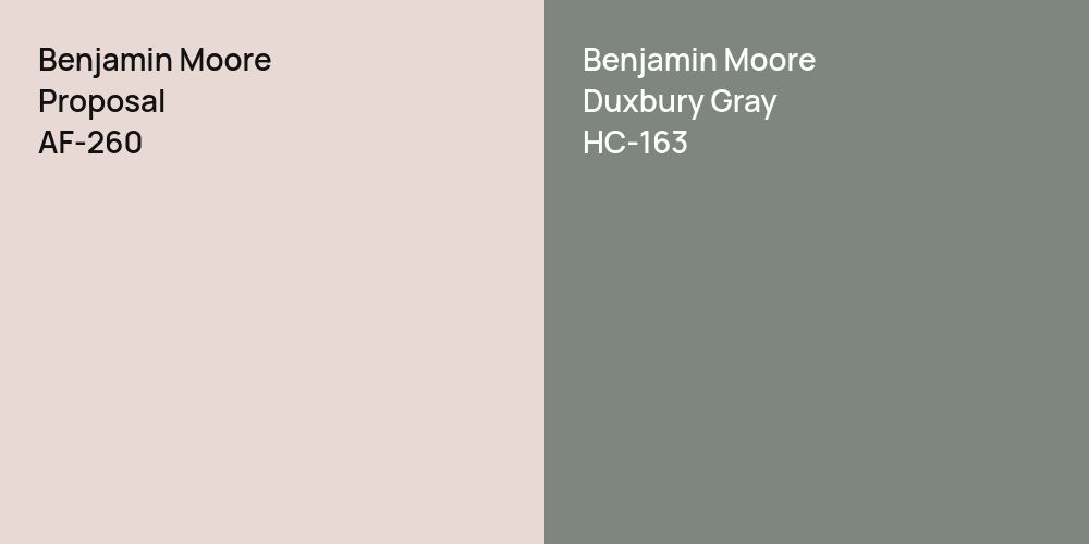 Benjamin Moore Proposal vs. Benjamin Moore Duxbury Gray