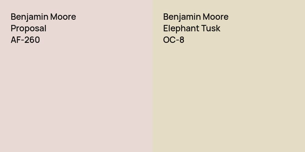 Benjamin Moore Proposal vs. Benjamin Moore Elephant Tusk