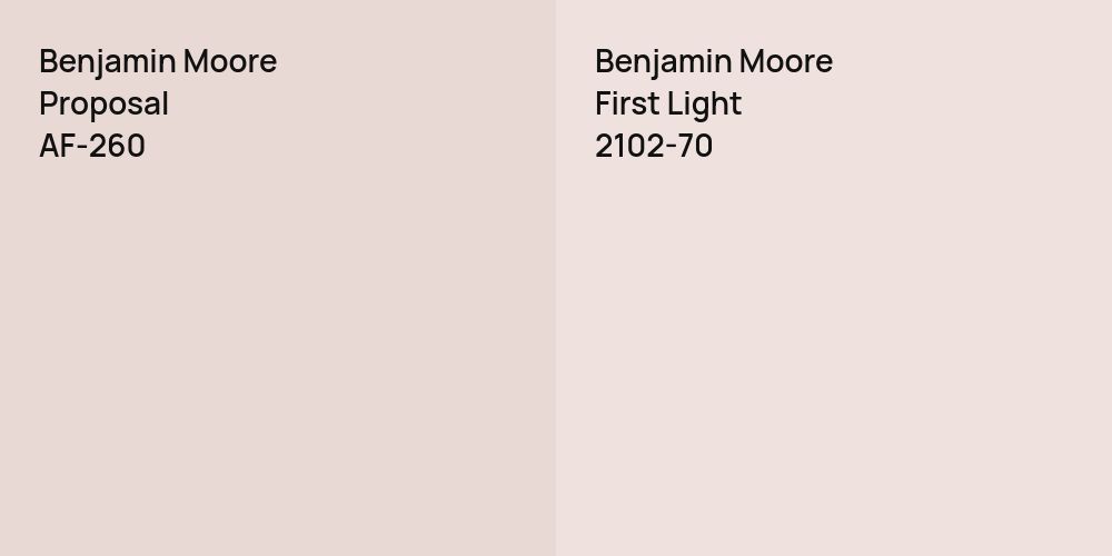 Benjamin Moore Proposal vs. Benjamin Moore First Light