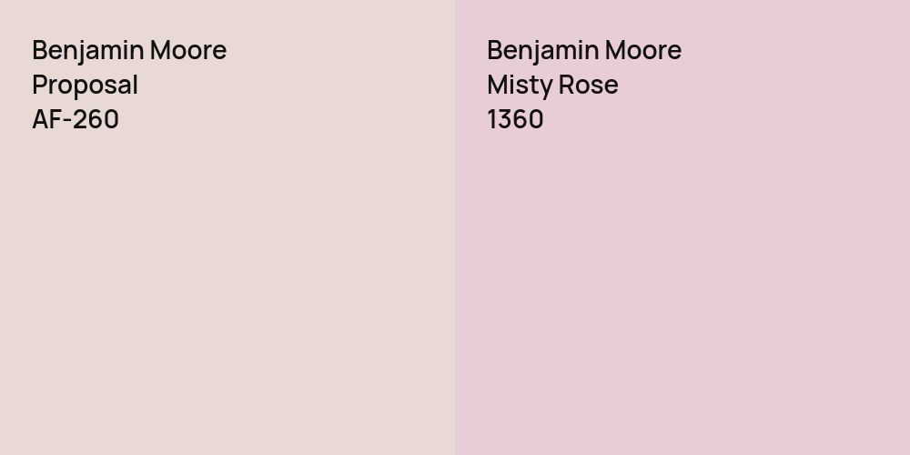 Benjamin Moore Proposal vs. Benjamin Moore Misty Rose