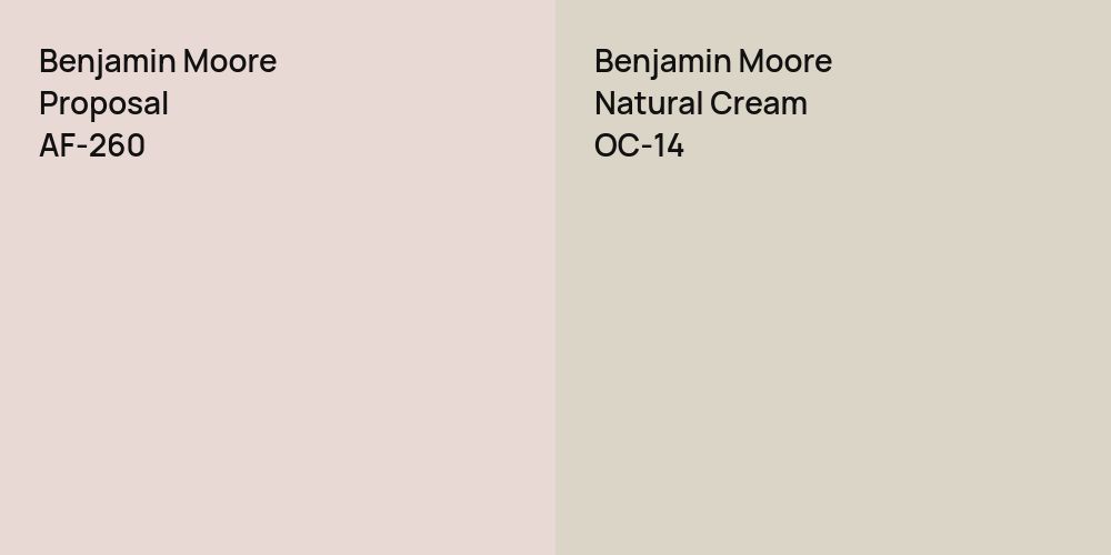 Benjamin Moore Proposal vs. Benjamin Moore Natural Cream