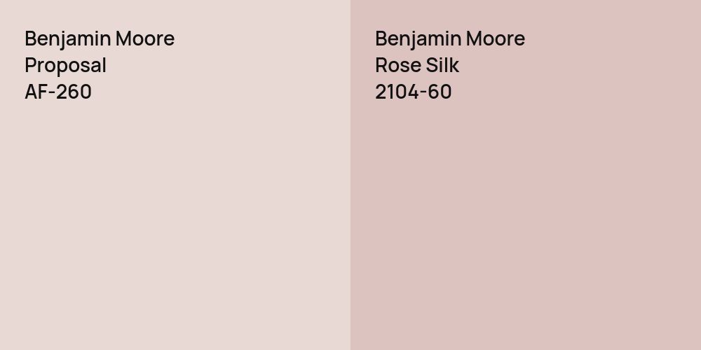 Benjamin Moore Proposal vs. Benjamin Moore Rose Silk