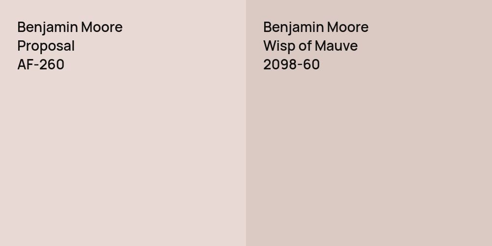 Benjamin Moore Proposal vs. Benjamin Moore Wisp of Mauve