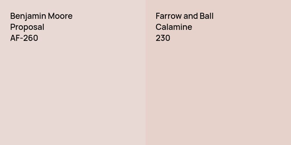 Benjamin Moore Proposal vs. Farrow and Ball Calamine