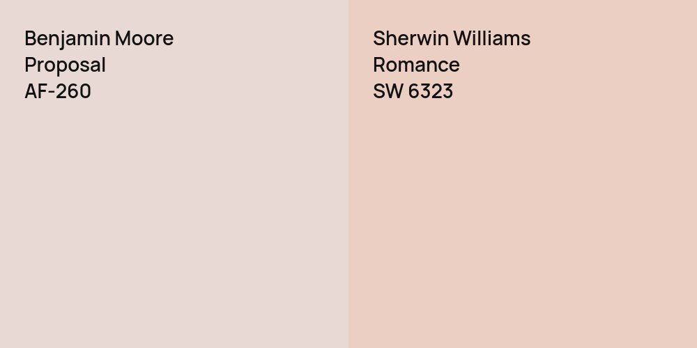 Benjamin Moore Proposal vs. Sherwin Williams Romance