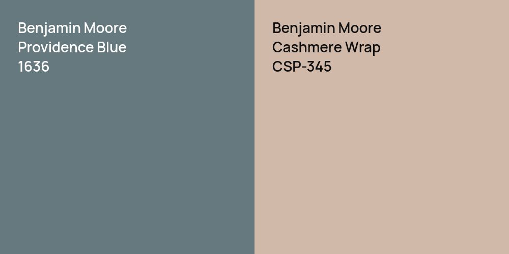 Benjamin Moore Providence Blue vs. Benjamin Moore Cashmere Wrap