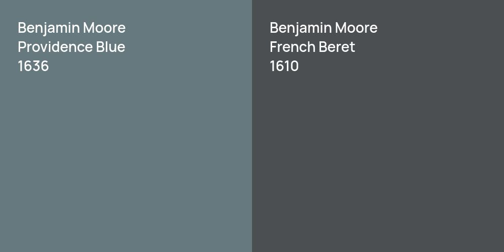 Benjamin Moore Providence Blue vs. Benjamin Moore French Beret