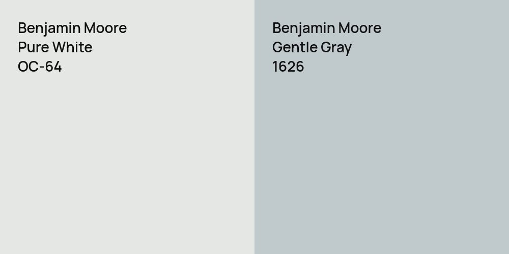 Benjamin Moore Pure White vs. Benjamin Moore Gentle Gray