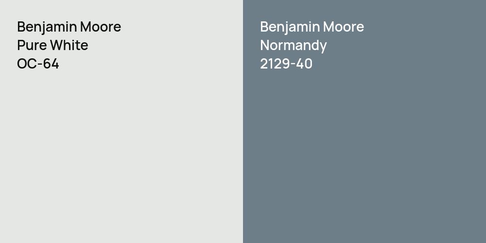 Benjamin Moore Pure White vs. Benjamin Moore Normandy