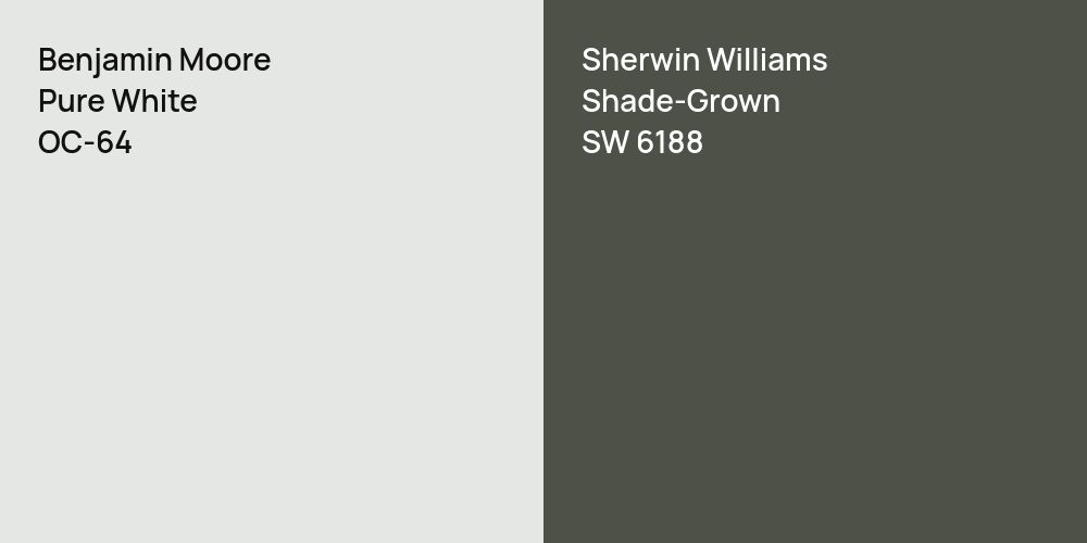 Benjamin Moore Pure White vs. Sherwin Williams Shade-Grown