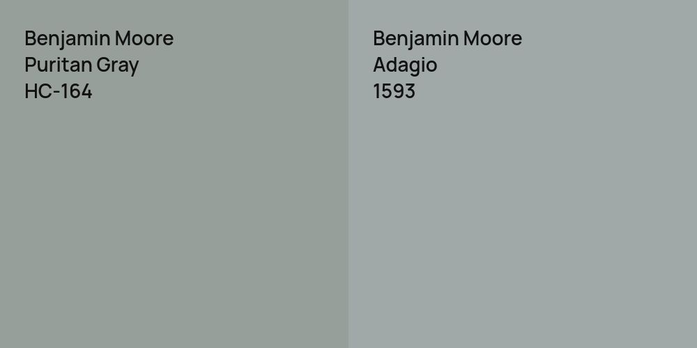 Benjamin Moore Puritan Gray vs. Benjamin Moore Adagio