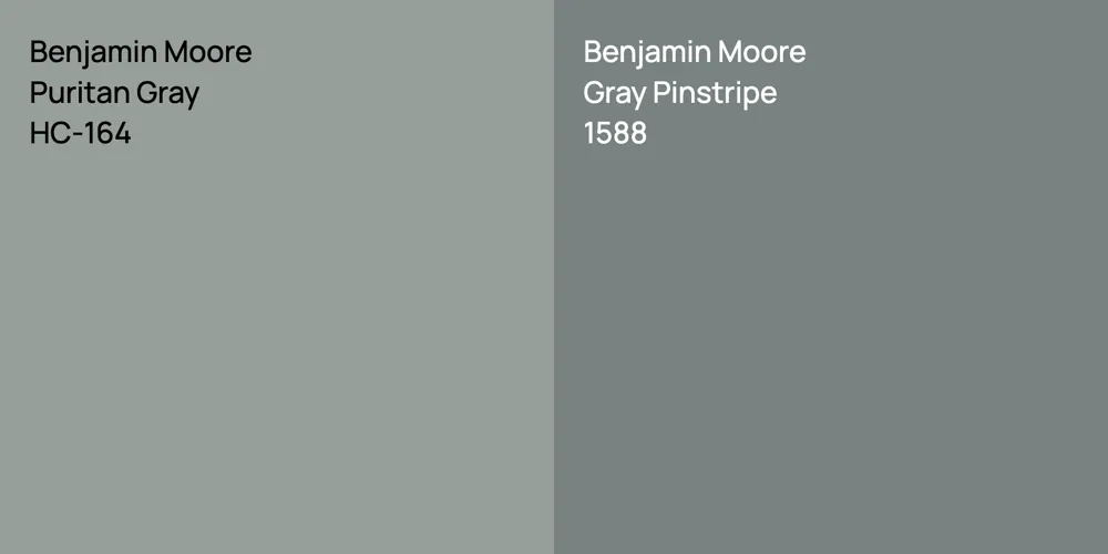 Benjamin Moore Puritan Gray vs. Benjamin Moore Gray Pinstripe