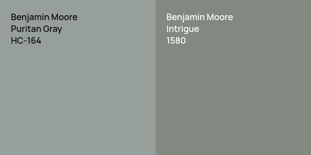 Benjamin Moore Puritan Gray vs. Benjamin Moore Intrigue