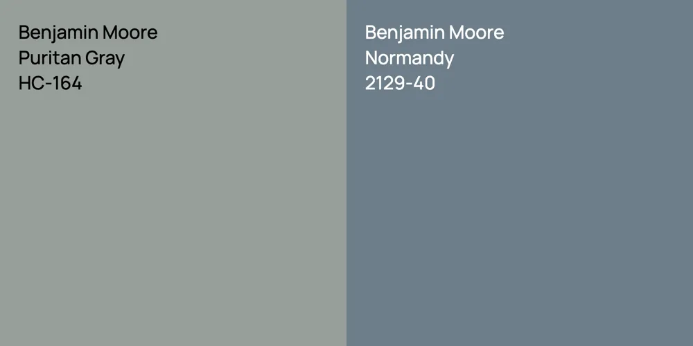 Benjamin Moore Puritan Gray vs. Benjamin Moore Normandy