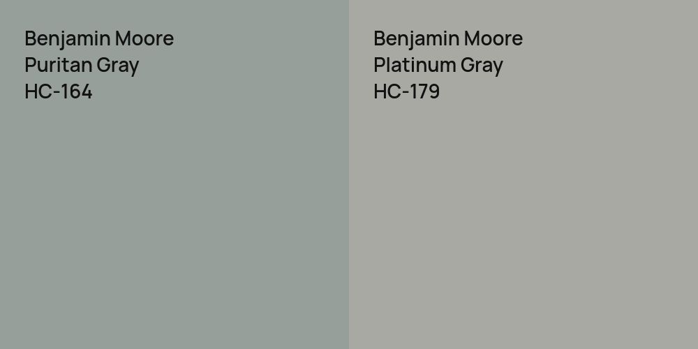 Benjamin Moore Puritan Gray vs. Benjamin Moore Platinum Gray