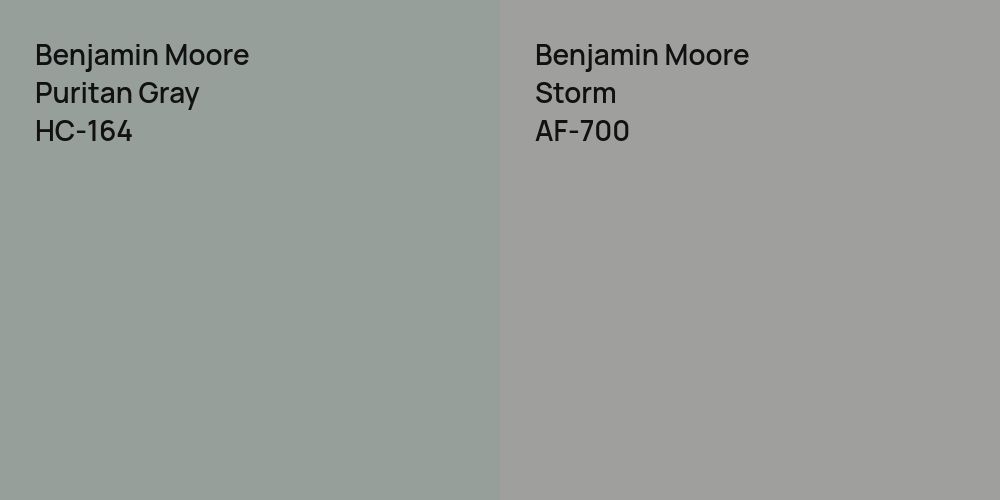 Benjamin Moore Puritan Gray vs. Benjamin Moore Storm