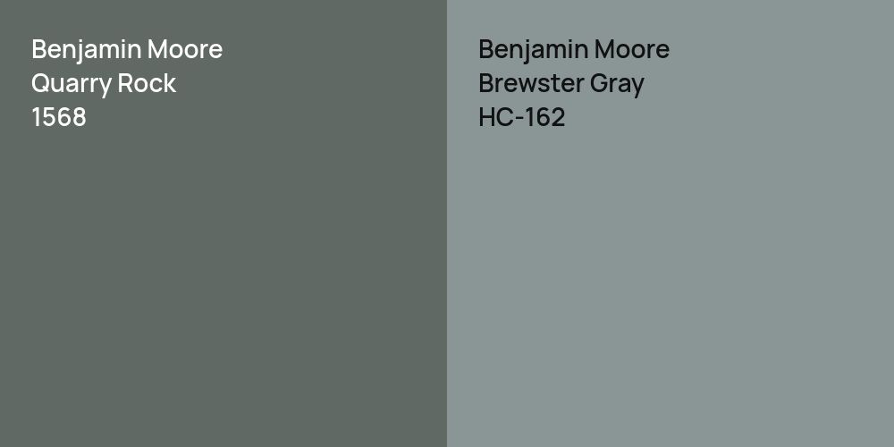 Benjamin Moore Quarry Rock vs. Benjamin Moore Brewster Gray