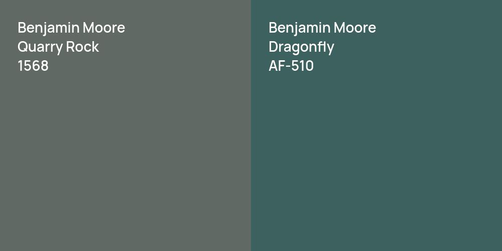 Benjamin Moore Quarry Rock vs. Benjamin Moore Dragonfly