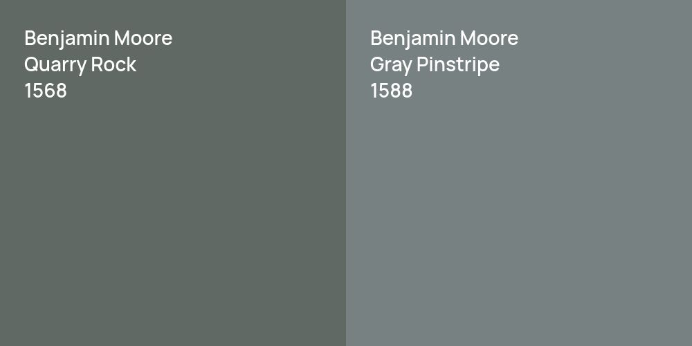 Benjamin Moore Quarry Rock vs. Benjamin Moore Gray Pinstripe