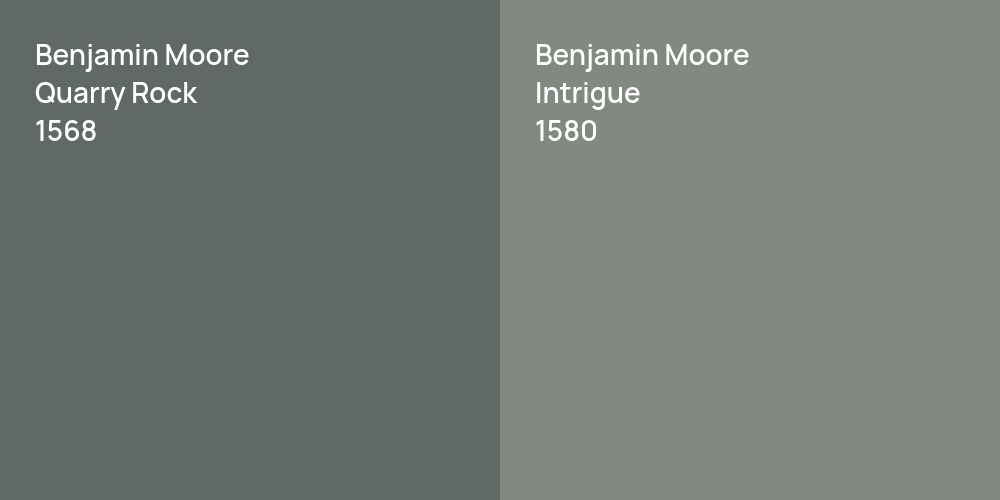 Benjamin Moore Quarry Rock vs. Benjamin Moore Intrigue