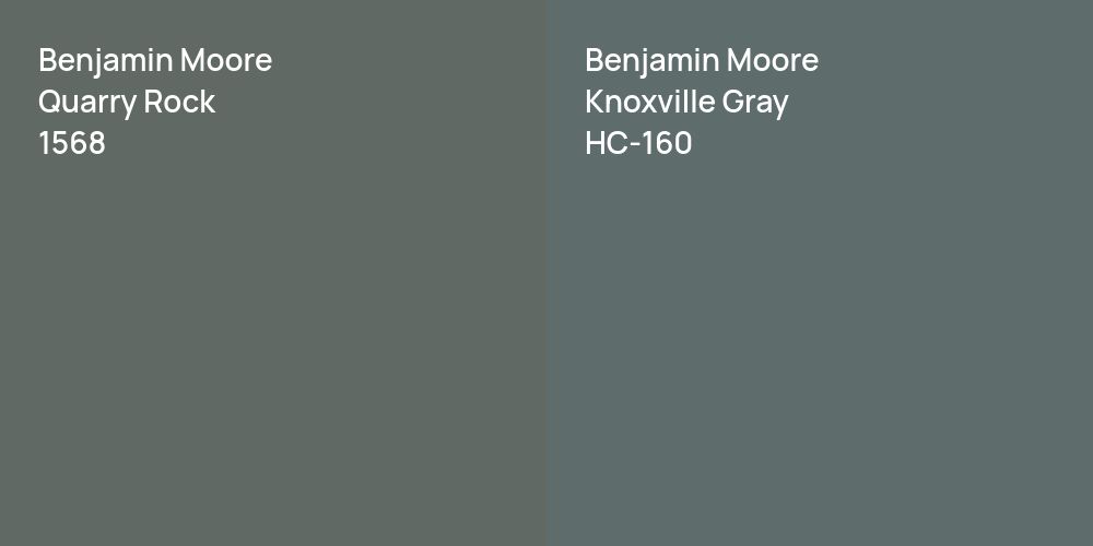 Benjamin Moore Quarry Rock vs. Benjamin Moore Knoxville Gray