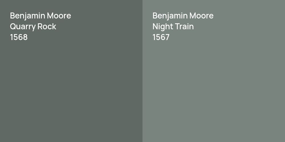 Benjamin Moore Quarry Rock vs. Benjamin Moore Night Train