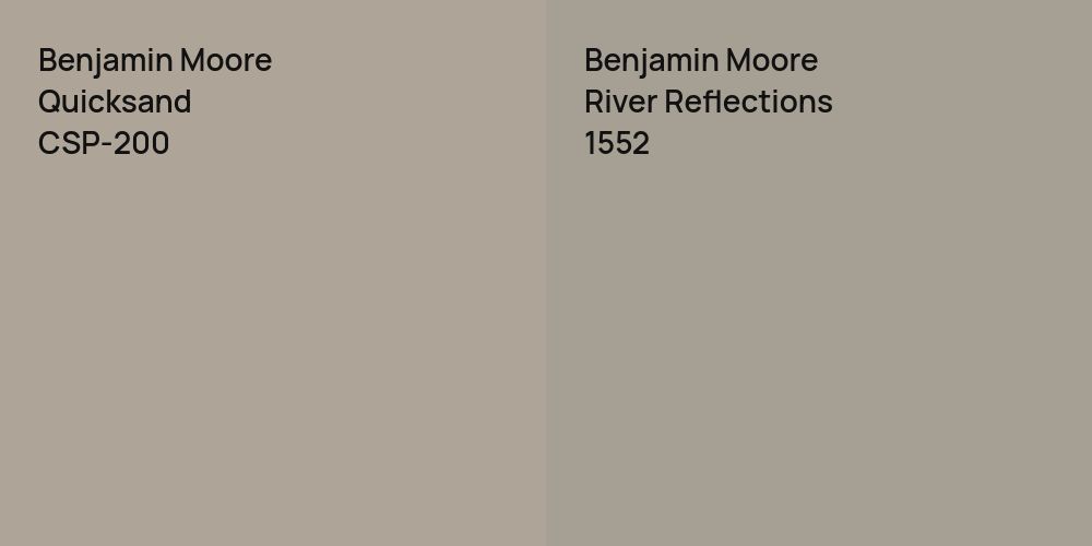 Benjamin Moore Quicksand vs. Benjamin Moore River Reflections