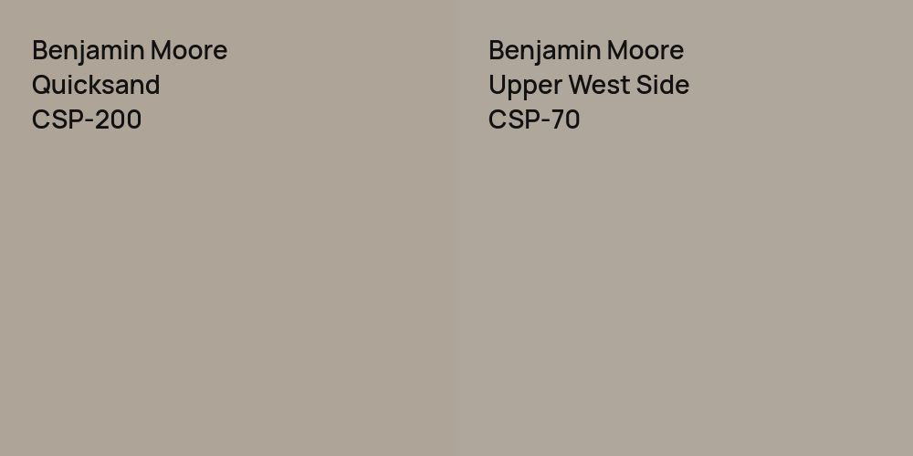 Benjamin Moore Quicksand vs. Benjamin Moore Upper West Side