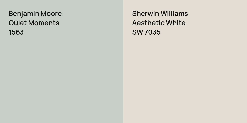 Benjamin Moore Quiet Moments vs. Sherwin Williams Aesthetic White