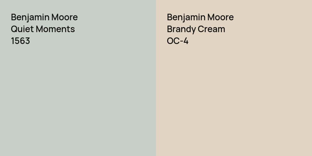 Benjamin Moore Quiet Moments vs. Benjamin Moore Brandy Cream